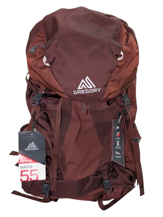 NEW Gregory Maven 55 Backpacking Hiking Pack Women\'s S/M Rosewood Red main image 4